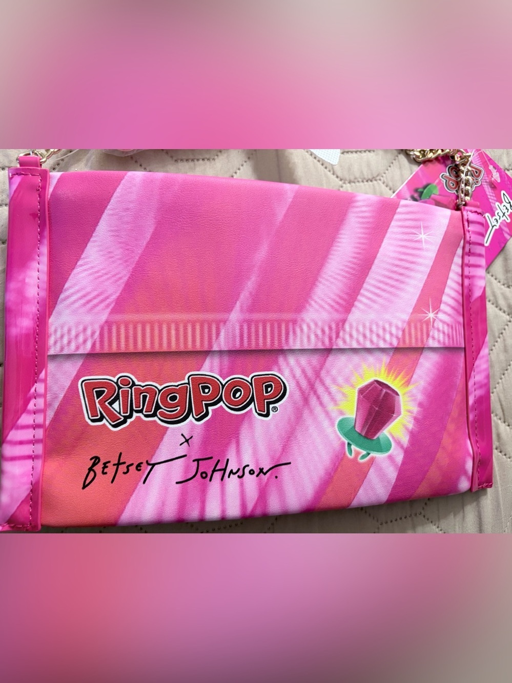 NWT Betsey Johnson x Ring Pop Rhinestone Crossbody-Limited Edition - Picture 11 of 16